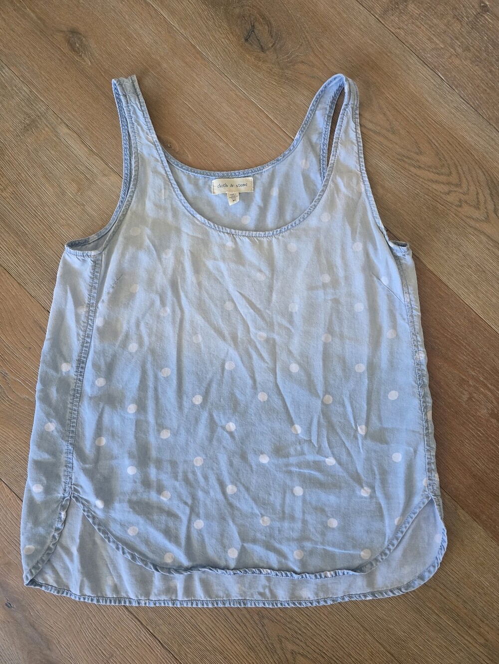 Anthropologie. Light Blue Polka Dot Sleeveless Tank Top